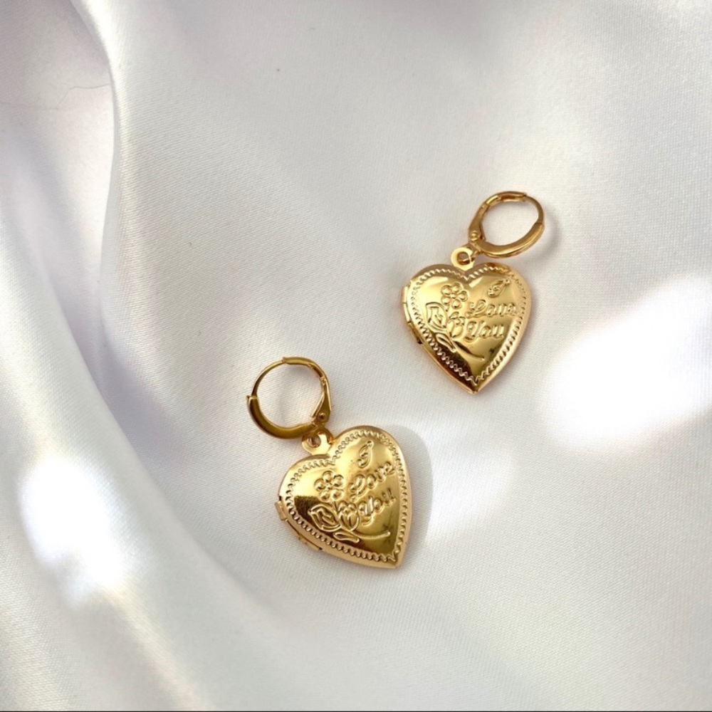 Heart Lock Earrings Huggies Hoops